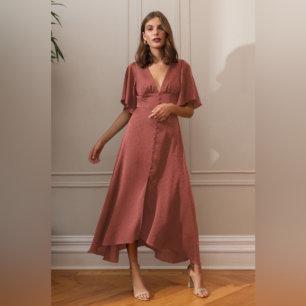 Jenny Yoo Luna Bridesmaid dress Dusty Rose size 10